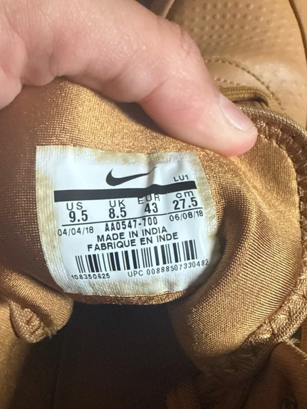 Nike Men’s High-Top Sneakers in Wheat